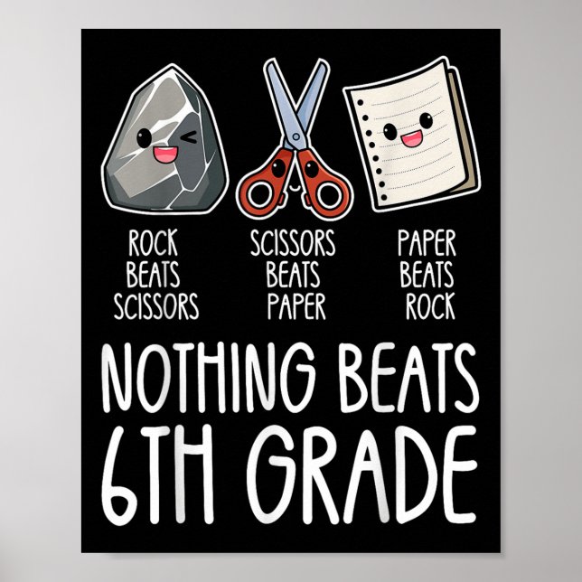 Ingenting slår 6e Klass-nuny Back to school Kids Poster (Framsidan)