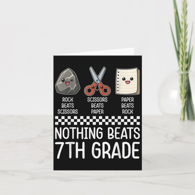 Ingenting slår 7:e Klass-nuny Back to school Kids Kort (Framsida)