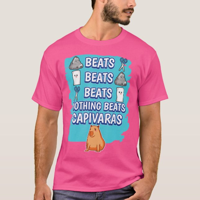 Ingenting Slår Capybaras Sten Sax Påse Spel C T Shirt (Framsida)