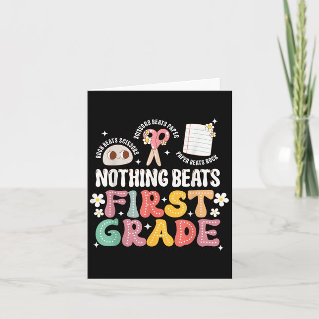 Ingenting slår första Klass Retro Back to school Kort (Framsida)