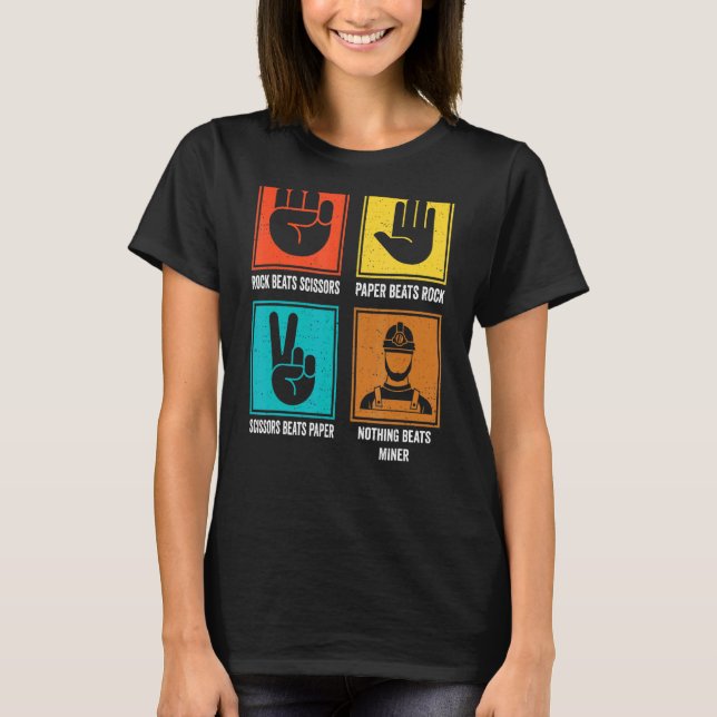 Ingenting slår Miner Geolog Mineworking Sten Hunt T Shirt (Framsida)
