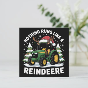 Ingenting springer som en ren jul traktor  julkort