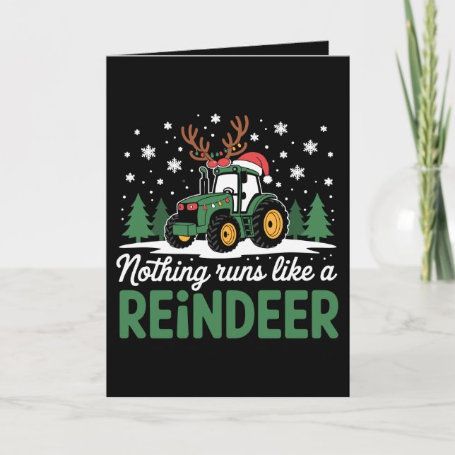 Ingenting springer som en ren jul-traktor kort (Framsida)