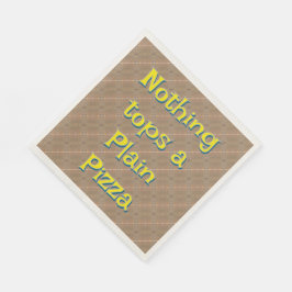 Ingenting Toppar a Plain Pizza Typography Pappersservett