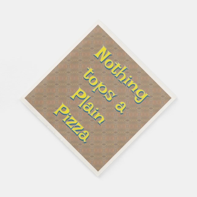 Ingenting Toppar a Plain Pizza Typography Pappersservett (Hörn)