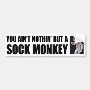 Ingenting utom en sock monkeybildekal bildekal
