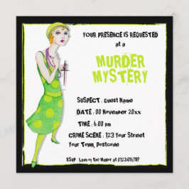 Ingenue Murder Mystery bjudan Inbjudningar