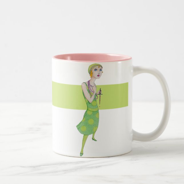 Ingenusstrimlad rosa Mugg (Höger)
