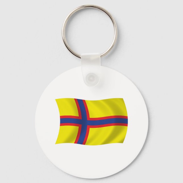 Ingermanlandska finnars flaggnyckelring nyckelring (Framsida)