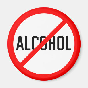 Inget alkoholförbjudet tecken Magnet