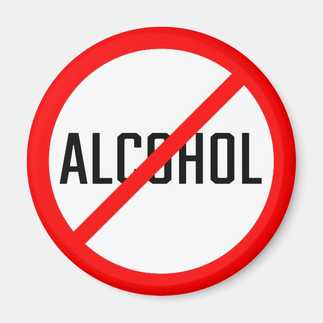 Inget alkoholförbjudet tecken | Magnet (Framsidan)