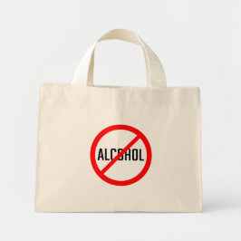 Inget alkoholförbjudet tecken | Tiny Tote Bag Mini Tygkasse