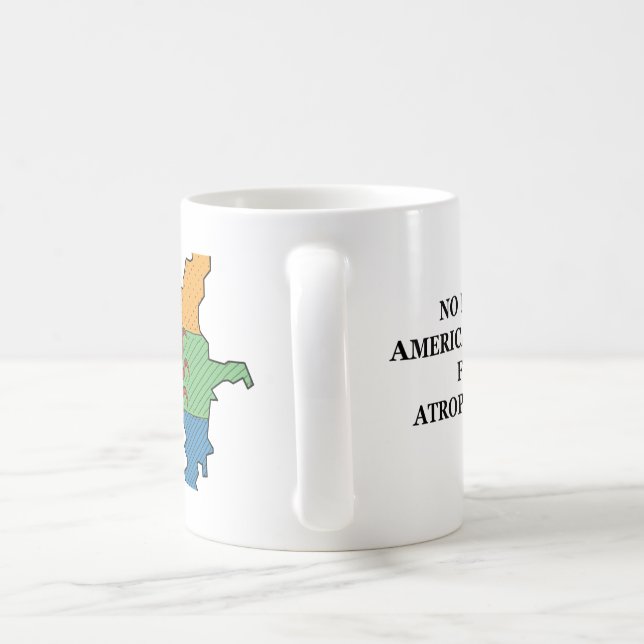 Inget amerikanblod för Atropian olja! Kaffemugg (Handtag)
