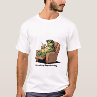 Inget ångrar Lazy Manar Basic-Shirt T Shirt