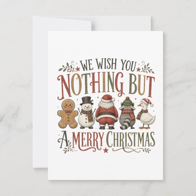 Inget annat än en glad jul inbjudningar (Framsida)