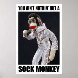 Inget annat än ett Sock monkey Poster
