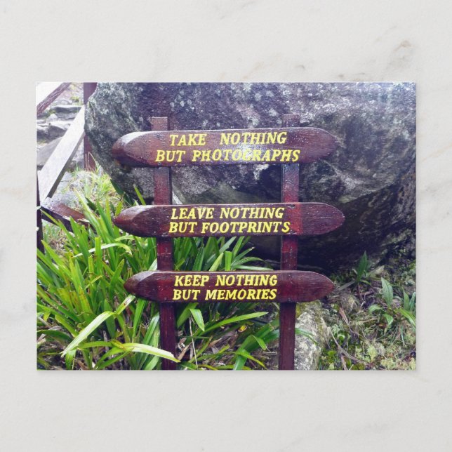 inget annat än fotspår vykort (Framsida)