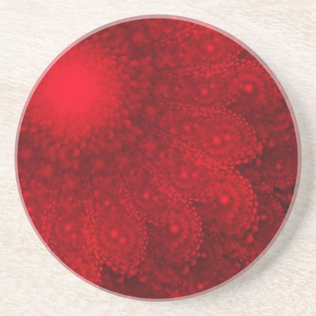 Inget annat än röd Blommigt Underlägg (Framsidan)