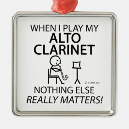 Inget annat ändrar Alto Clarinet Julgransprydnad Metall