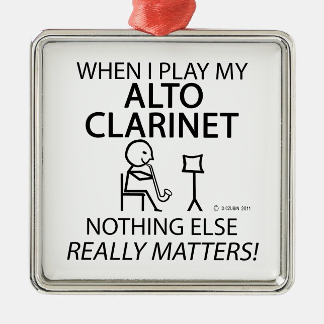 Inget annat ändrar Alto Clarinet Julgransprydnad Metall (Framsidan)