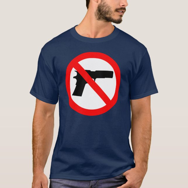 Inget Anti vapen för vapen Tee Shirt (Framsida)