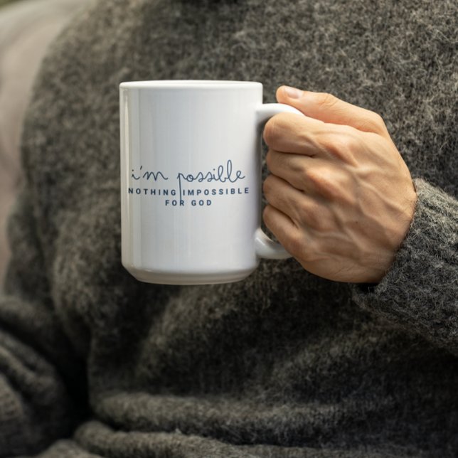 Inget är omöjligt för GUD - OMÖJLIGT Kaffemugg (Skapare uppladdad)