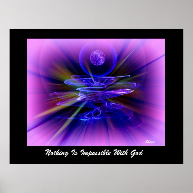 INGET ÄR OMÖJLIGT MED GOD..Canvas eller Poster (Framsidan)