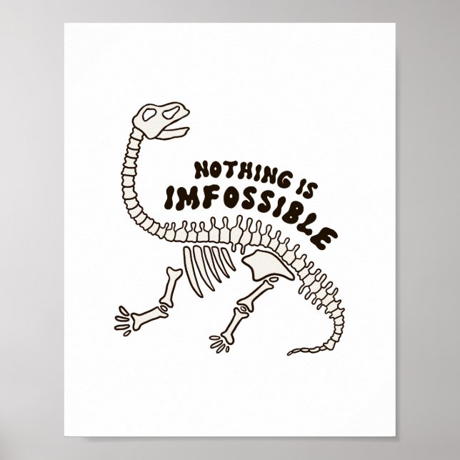 Inget är osynligt att Poster dosinosaur Bones Pun (Framsidan)