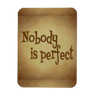 INGET ÄR PERFEKT QUOTE TRUISM MOTIVATIONAL REALIE MAGNET