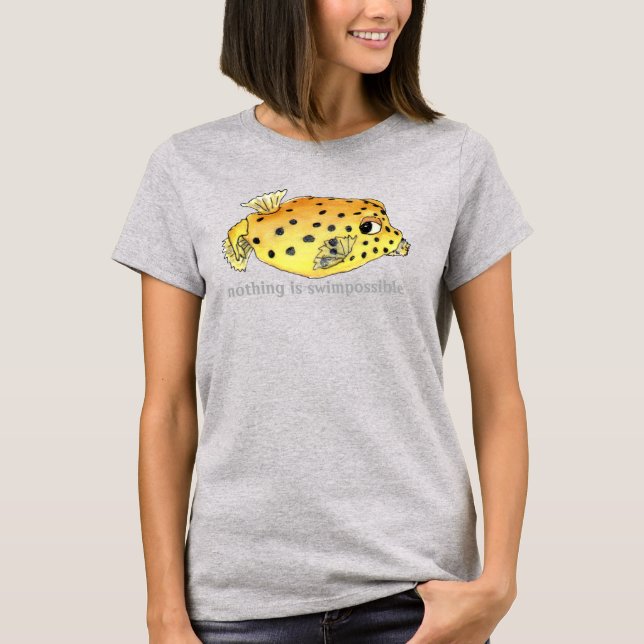 Inget är simmande Gult Fish T Shirt (Framsida)