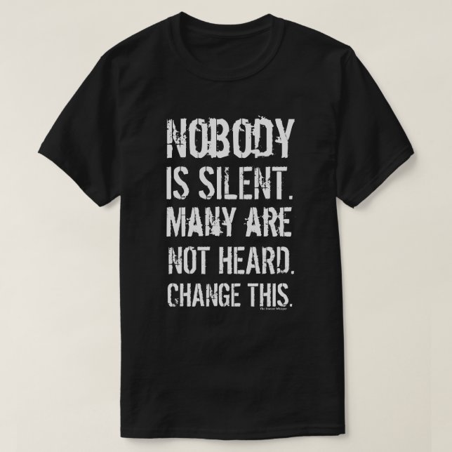 Inget är tysta lock (svarten) tee (Design framsida)
