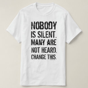 Inget är tysta lock (vit) t-shirt