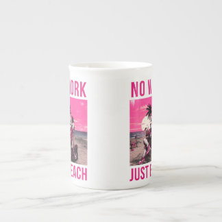 Inget Arbete Bara Strand Benporslin Mugg