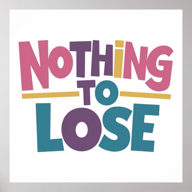 Inget att förlora poster (Framsidan)