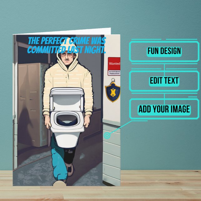 Inget att gå på den berömda polisdagen kort (This fun card is specifically for the police officer friend in your life.)