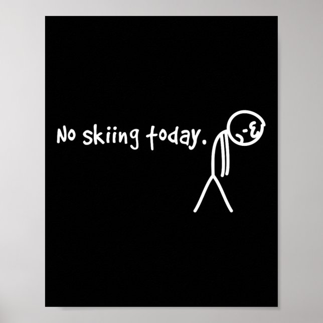 Inget att hoppas på idag Ledsen Stick Man Poster (Framsidan)