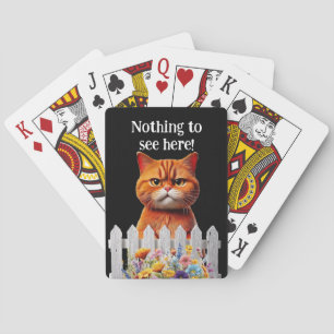 Inget att se här .. katt humor casinokort