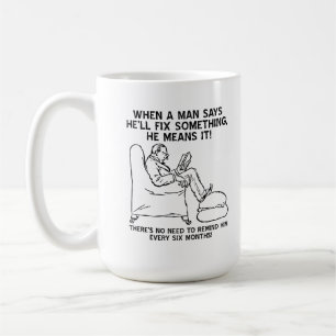 Inget behov att påminna honom att råna kaffemugg