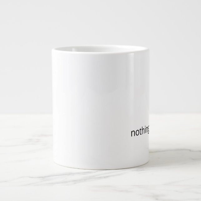 Inget Behöver Fixas – Minimal Stöd Kaffe Jumbo Mugg (Framsidan)
