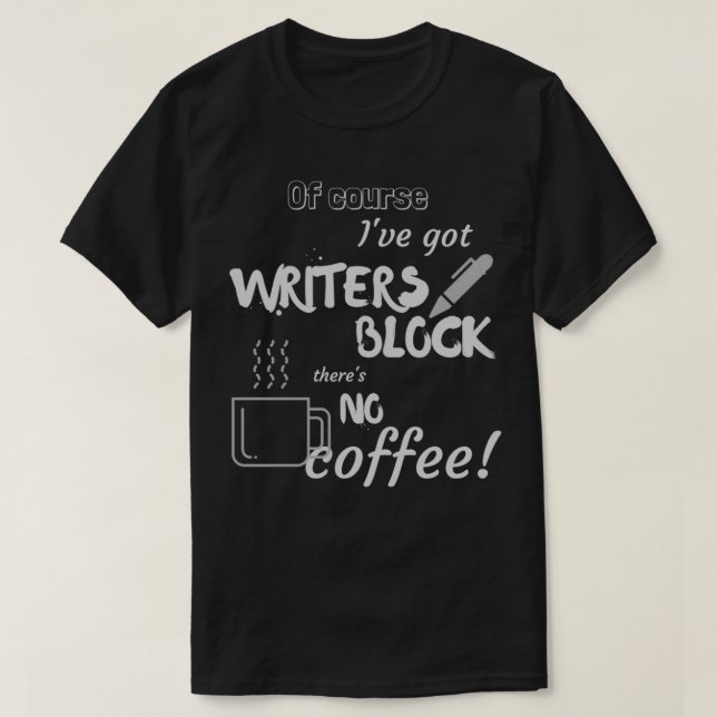 Inget block för kaffeskrivare t shirt (Design framsida)