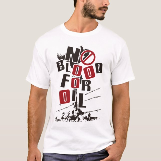 INGET BLOD FÖR OLJA TEE (Framsida)