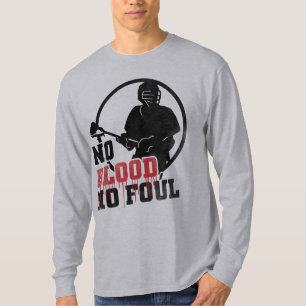 Inget blod, ingen Foul Lacrosse, LAX T Shirt