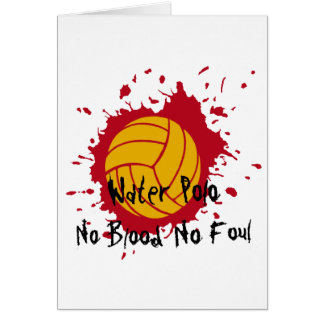 Inget blod ingen ojust spel hälsningskort