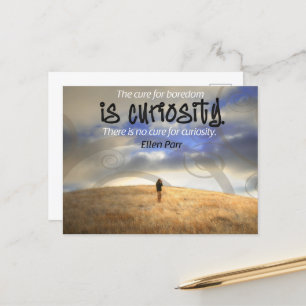 "Inget botemedel mot nyfikenhet" inspirationsoffer Vykort