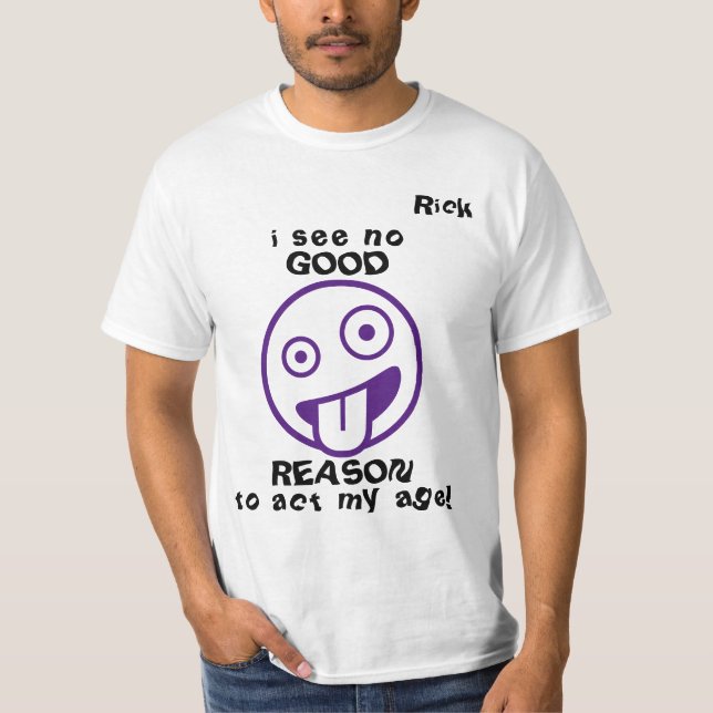 "...inget bra skäl..." Emoji Anpassningsbar Herr  T Shirt (Framsida)