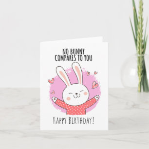 Inget Bunny Puns födelsedagskort Kort