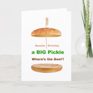 Inget burger Deluxe Birthday Card Helgkort