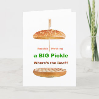 Inget burger Deluxe Birthday Card Helgkort