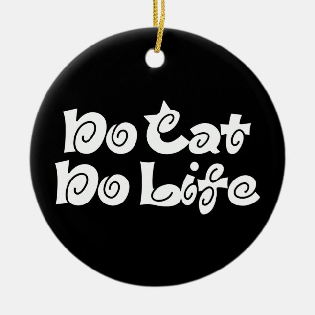 Inget Cat No Life Julgransprydnad Keramik (Framsidan)
