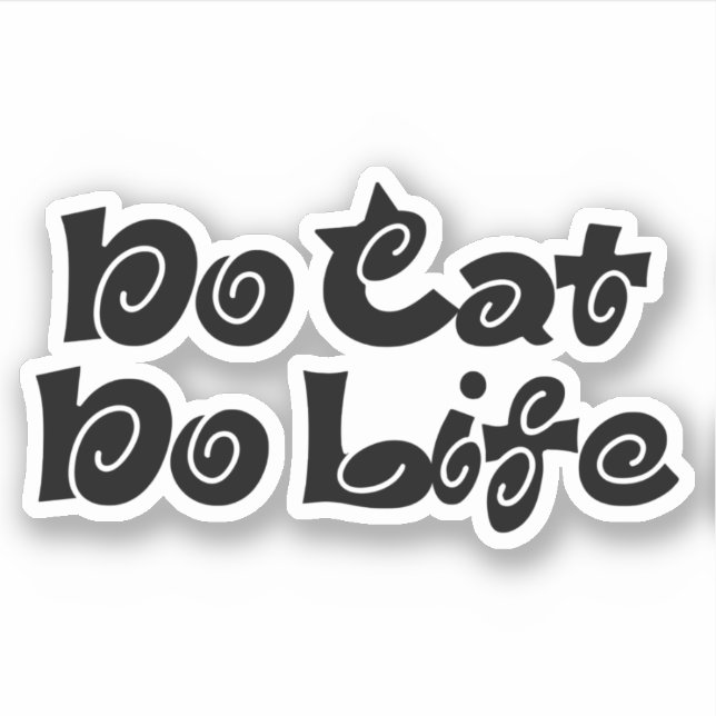 Inget Cat No Life Klistermärken (Framsida)